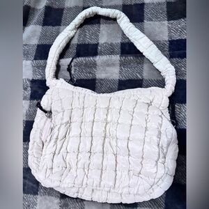 NWOT-Elegant Cream Quilted Women's Bag